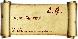 Lajos Györgyi névjegykártya
