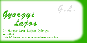 gyorgyi lajos business card